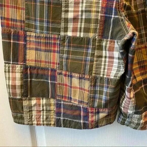 Sonoma Men’s Shorts Flat Front Chino Shorts Cotton Tan Green Blue Plaid Size 36 - Picture 10 of 16